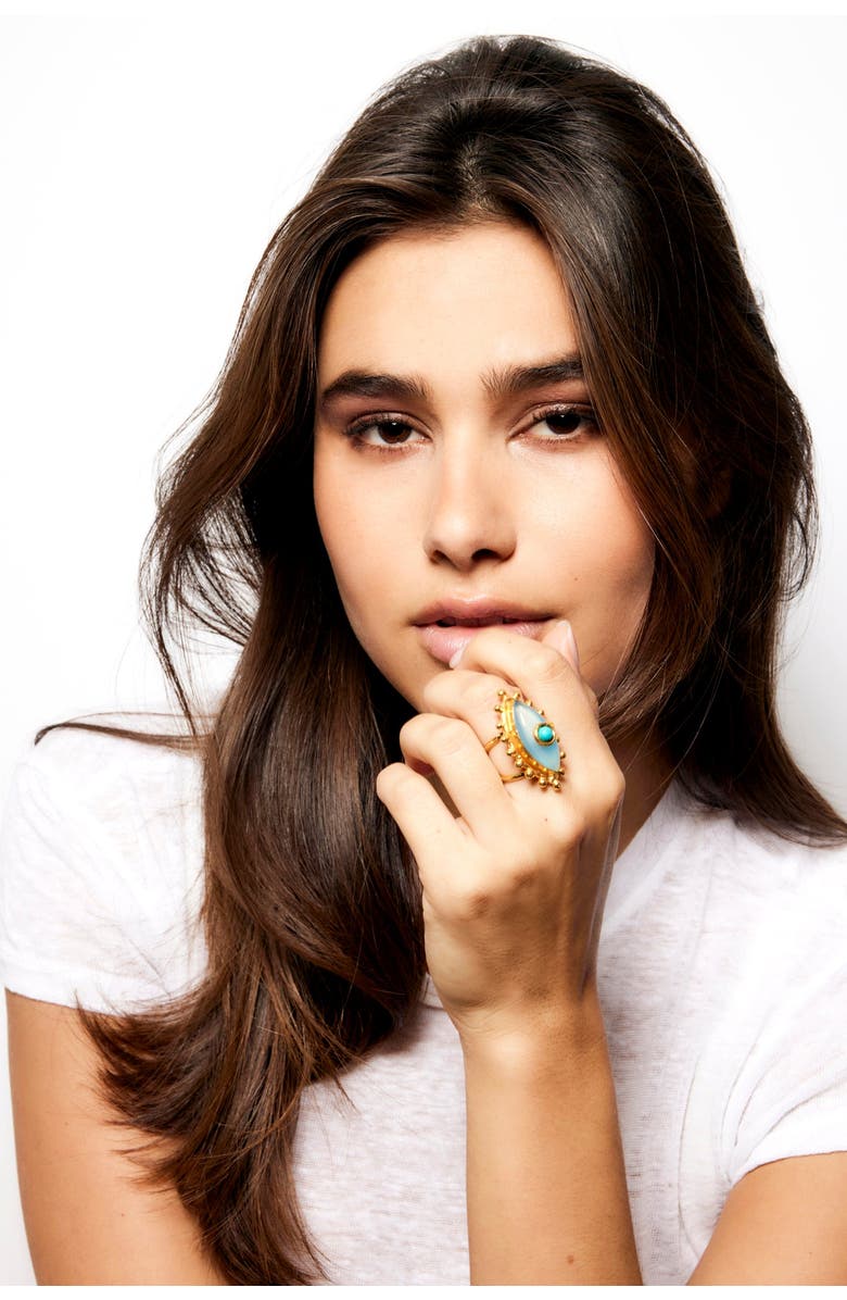 SYLVIA TOLEDANO Third Eye Ring, Alternate, color, Blue