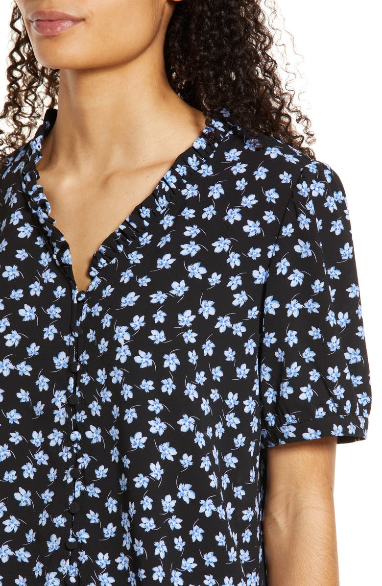 CeCe Brooke Ditsy Puff Sleeve Blouse, Alternate, color, 