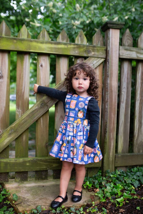 Worthy Threads Pinafore Dress In Blue