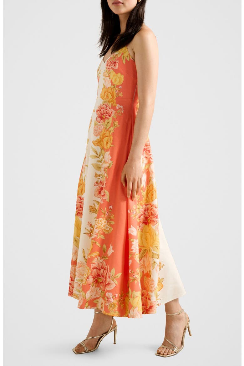 Livvy Sleeveless Linen Maxi Dress, Alternate, color, MERCIA FLORAL