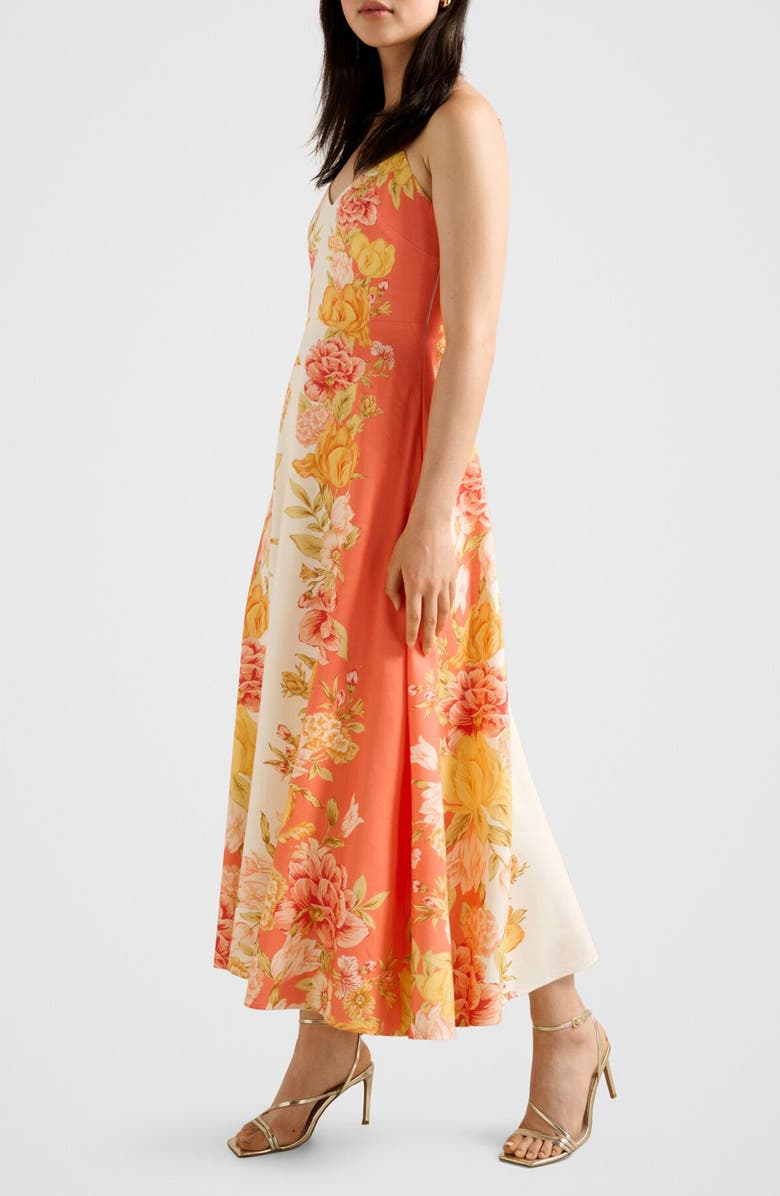 Ever New Livvy Sleeveless Linen Maxi Dress, Alternate, color, Mercia Floral