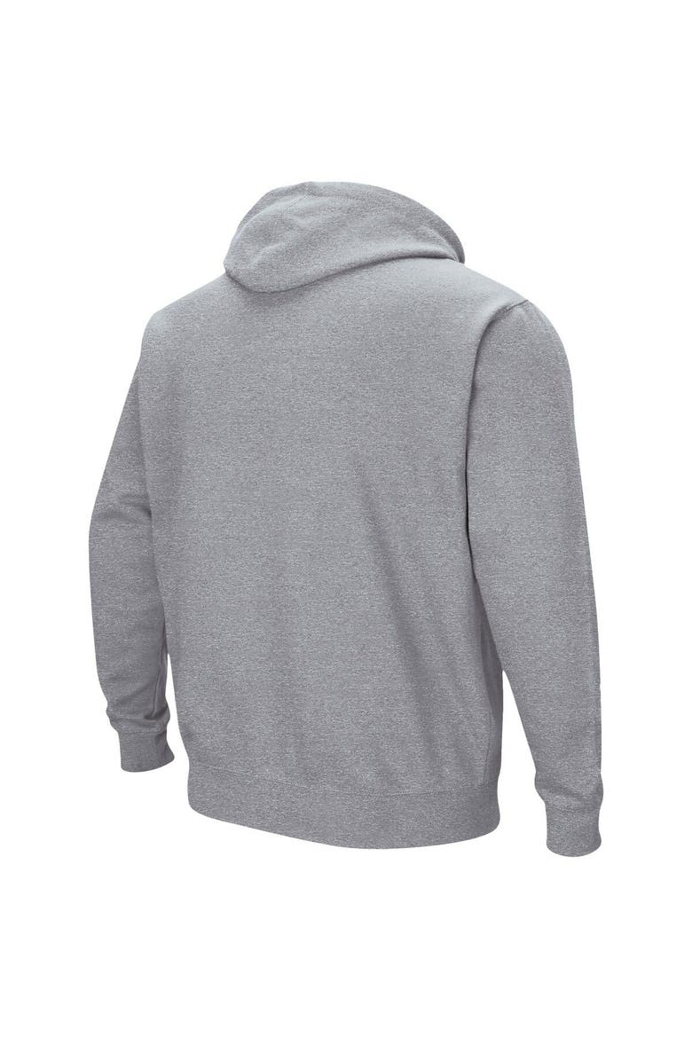 Men's Colosseum Heather Gray Louisville Cardinals Arch & Logo 3.0 Pullover Hoodie, Alternate, color, Heather Gray
