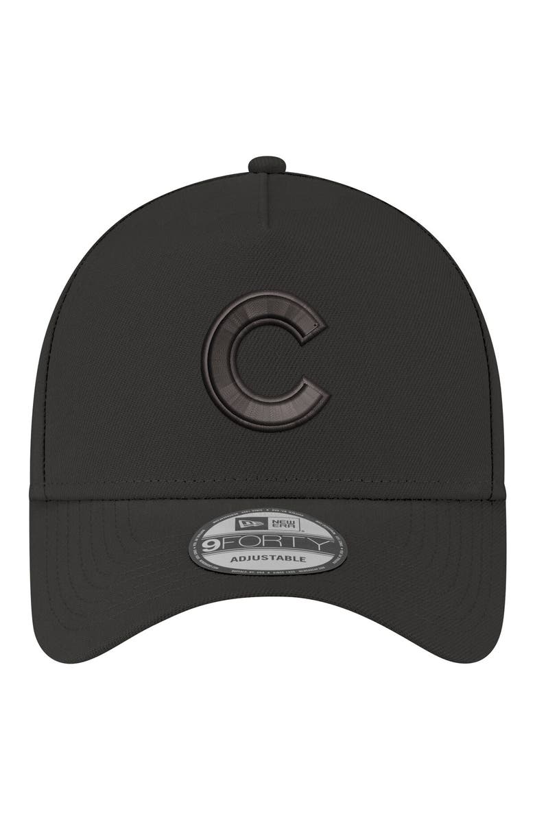 New Era Men's New Era Black Chicago Cubs A-Frame 9FORTY Adjustable Hat, Alternate, color,