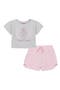 Logo T-Shirt & Velour Shorts Set
