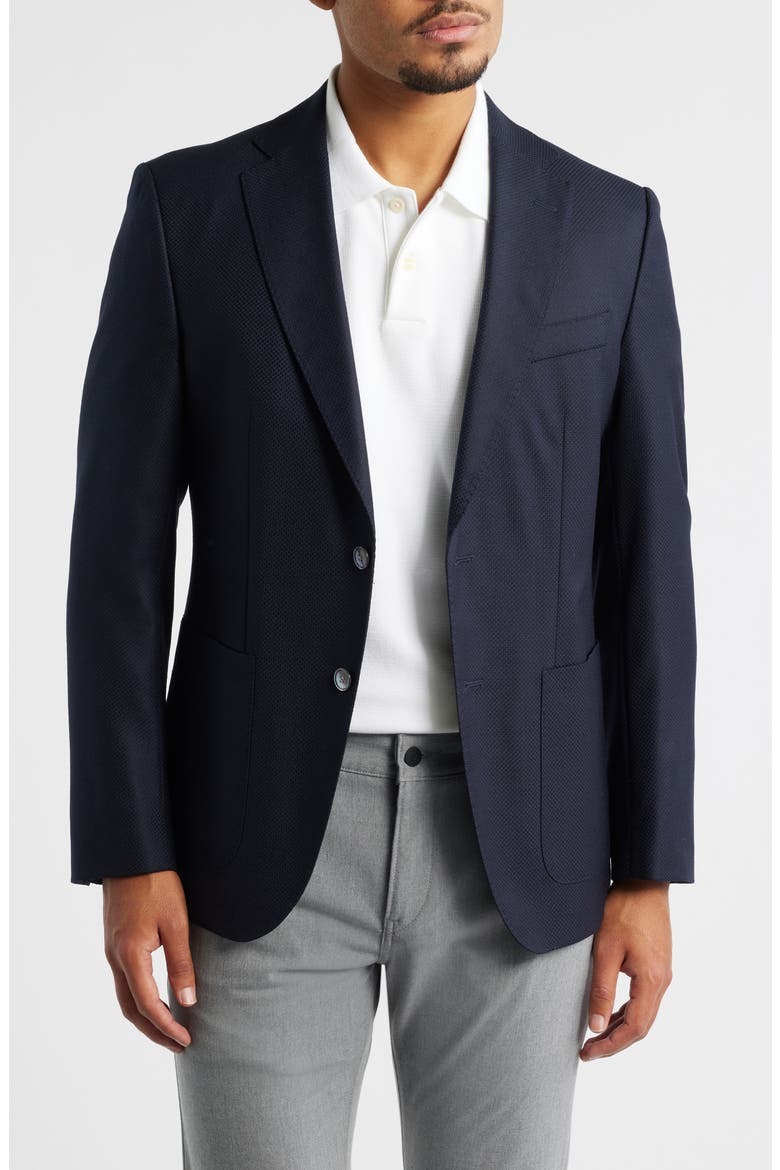 Huston Slim Fit Virgin Wool Sport Coat, Main, color, DARK BLUE