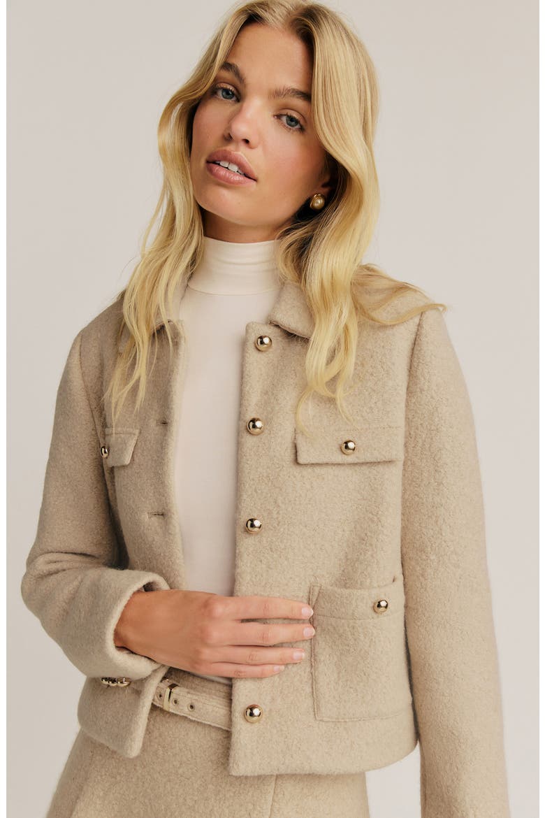 Marin Wool Blend Jacket, Alternate, color, BEIGE