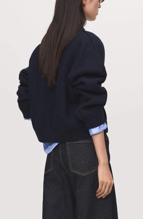 Mango Sea Cardigan In Blue