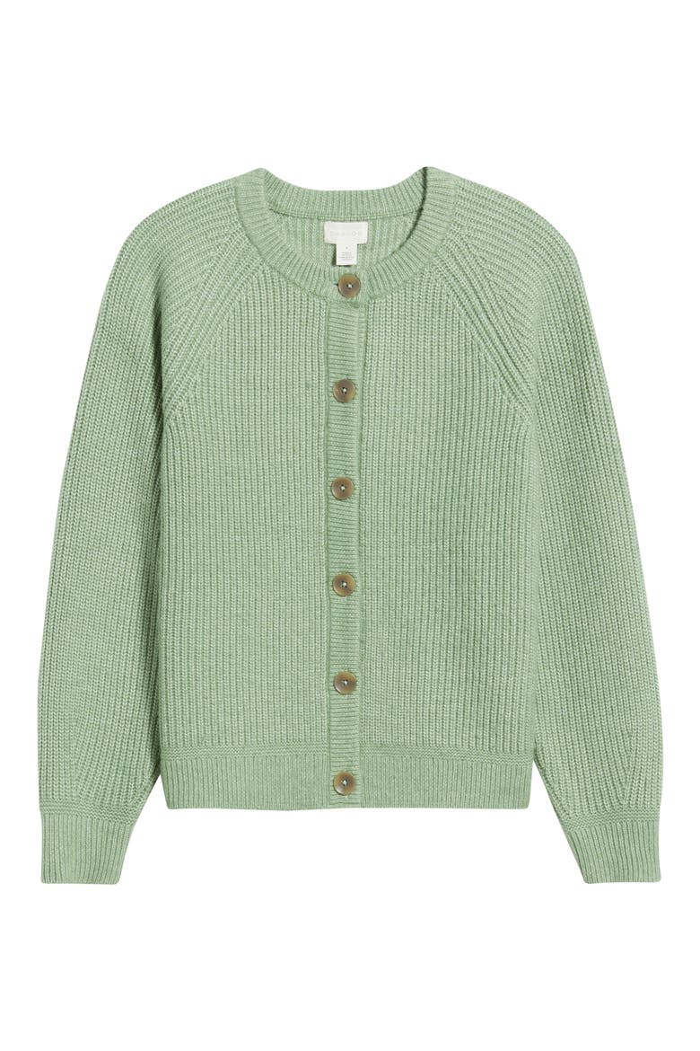 Cozy Rib Cardigan, Alternate, color, GREEN HEDGE