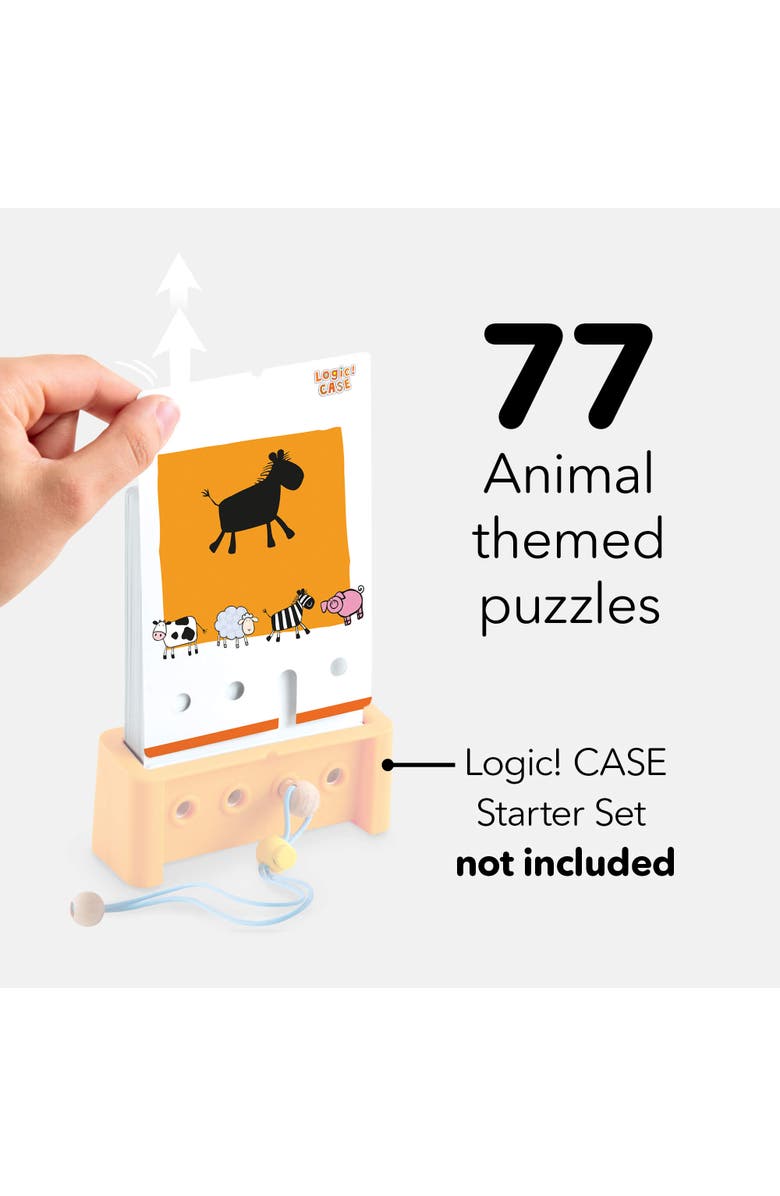 HABA Logic Case Extension Set Animals, Travel Games, Car Games for Kids Ages 4-8, Toddler Flash Cards, Educational Puzzle Games & Brain Teasers, Alternate, color, Multi