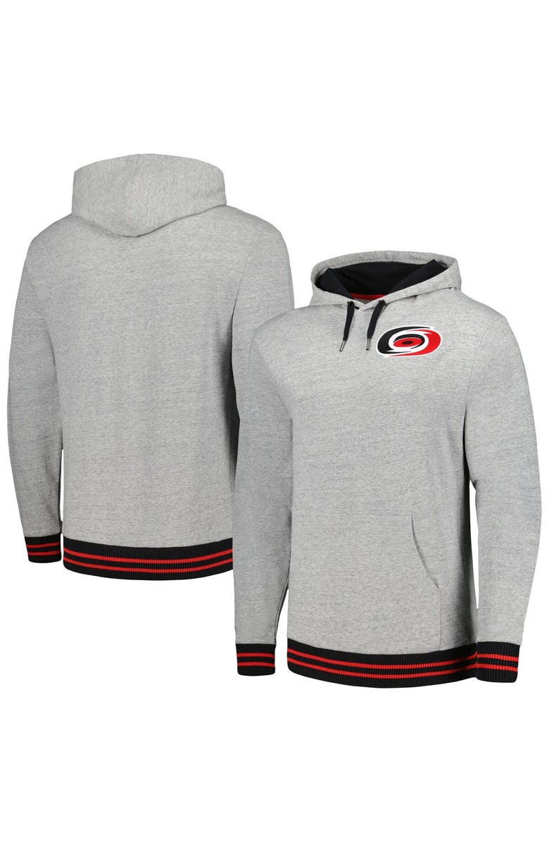 Mitchell & Ness Men's Mitchell & Ness  Heather Gray Carolina Hurricanes Classic French Terry Pullover Hoodie, Main, color, 