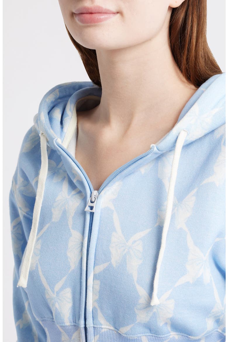 Arienne Ribbon Print Hoodie, Alternate, color, CHILLED BLUE