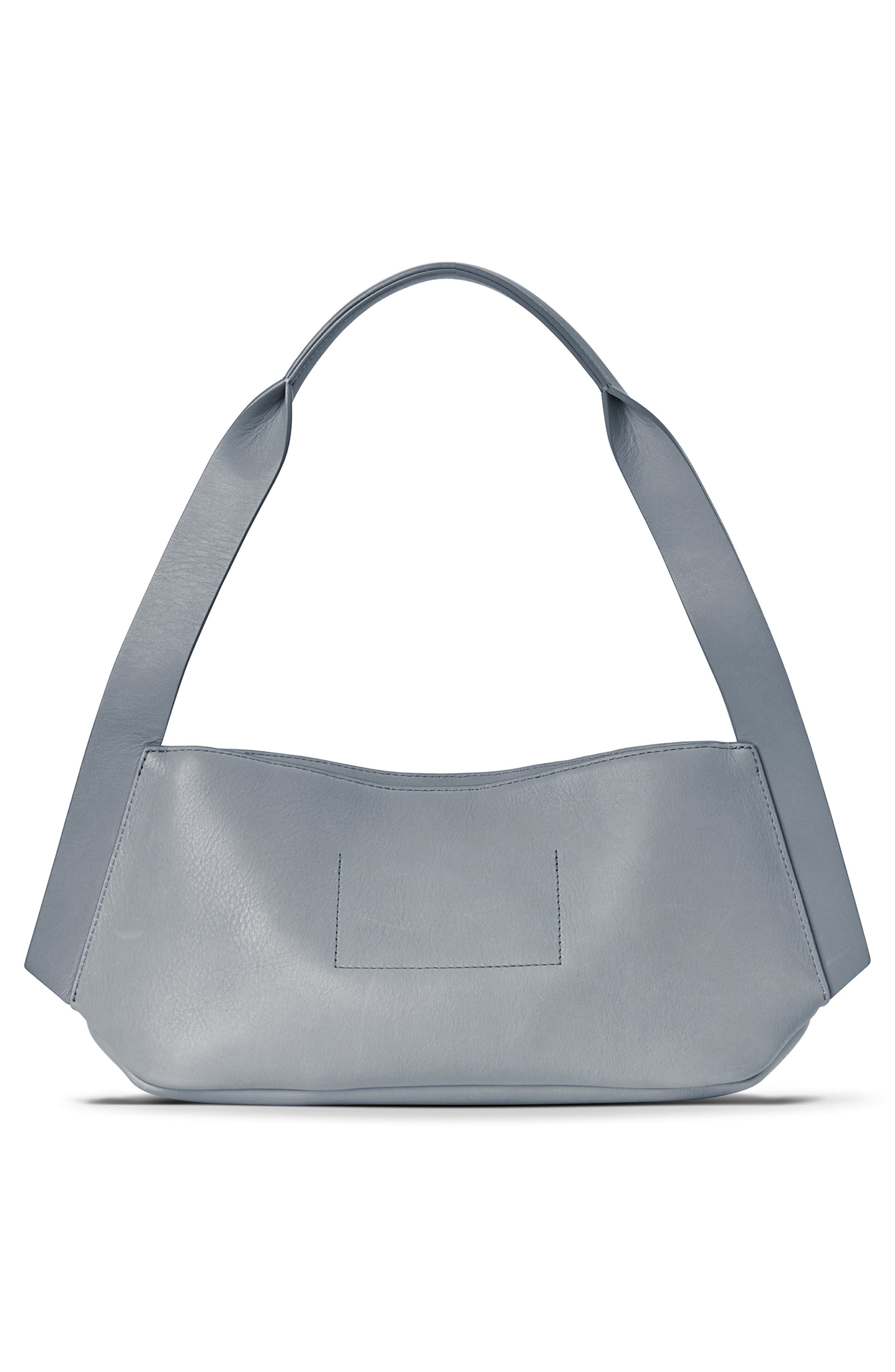 Shinola Small Derby Leather Shoulder Bag, Alternate, color, Mist