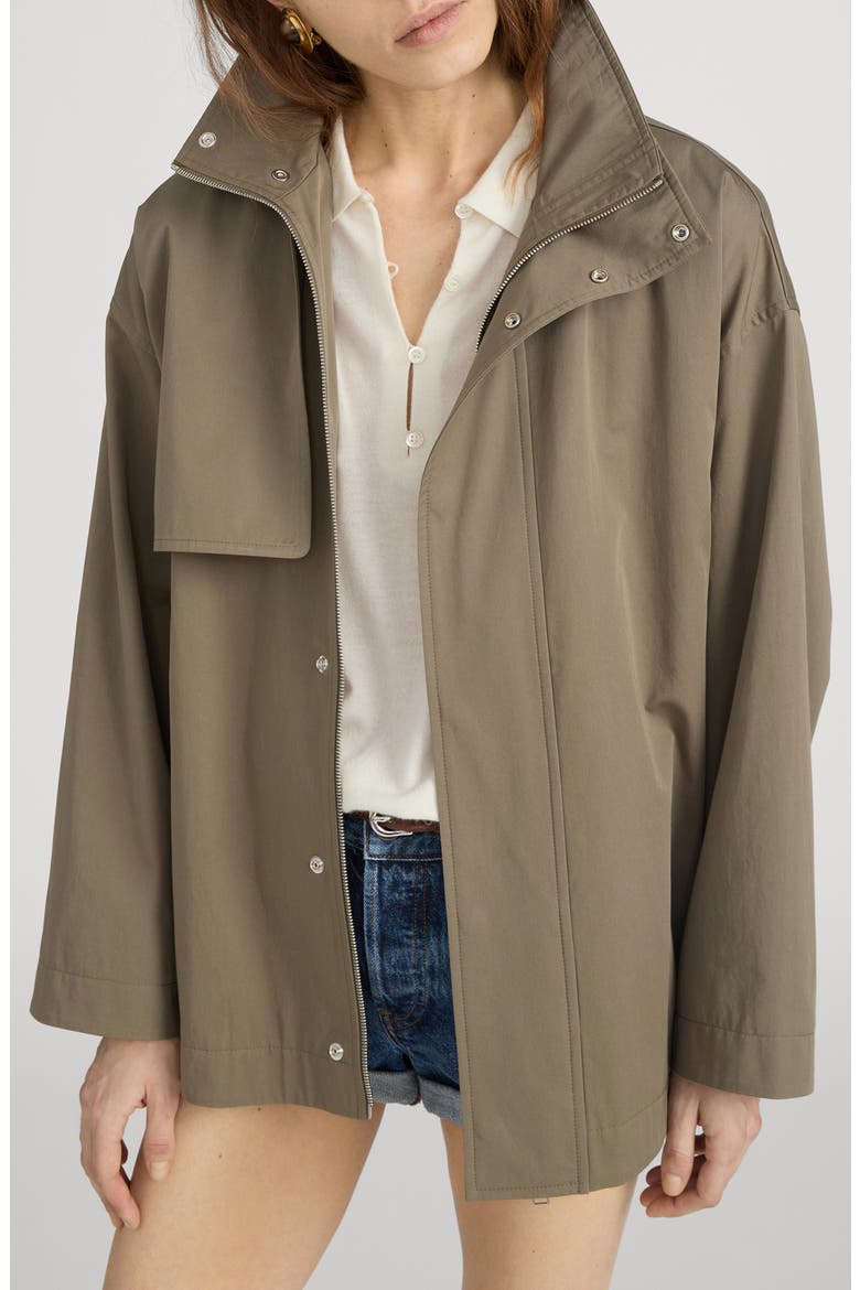 The Short Field Trench Coat, Alternate, color, ARMY