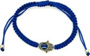 Gemini Jewelry Blue Evil Eye Hamsa Braided Adjustable Bracelet