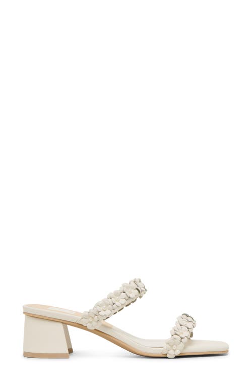 Dolce Vita Bensen Faux Pearl Slide Sandal In White Stella