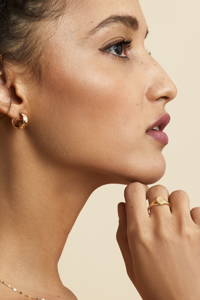 14K Yellow Gold Florence Oval Signet Ring, Alternate, color, Yellow Gold