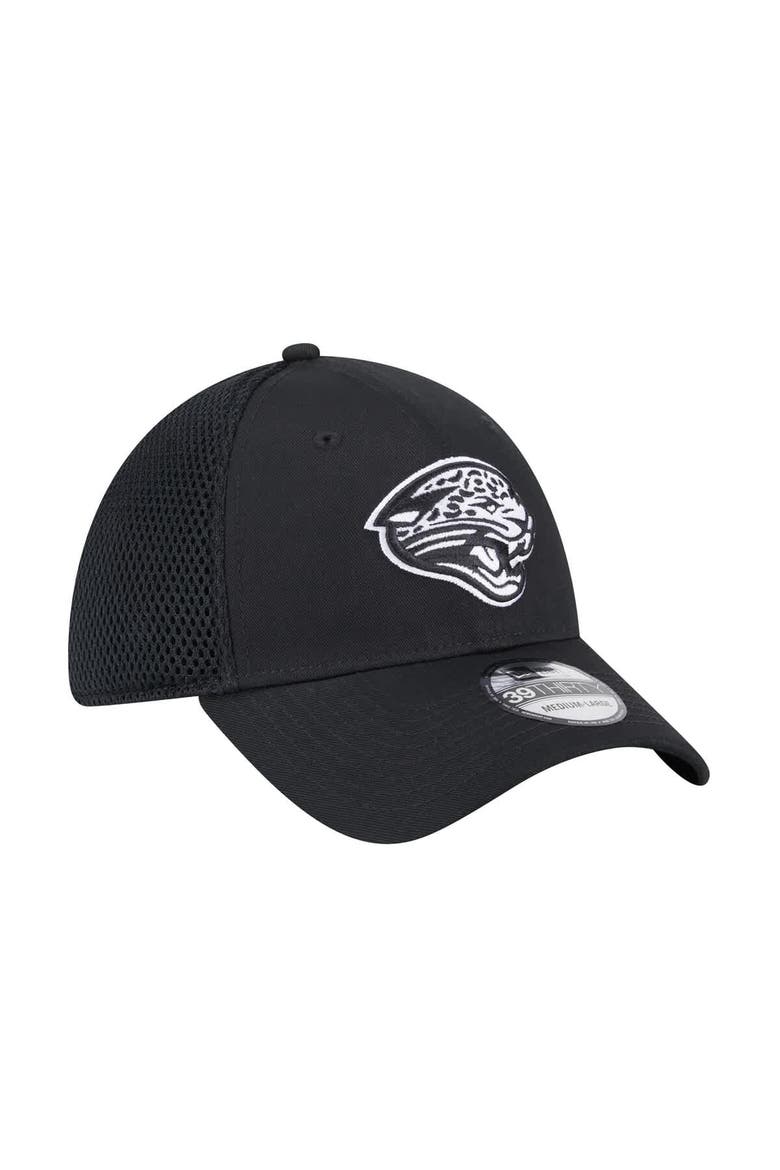 Men's New Era Black Jacksonville Jaguars Main Neo 39THIRTY Flex Hat, Alternate, color, Black