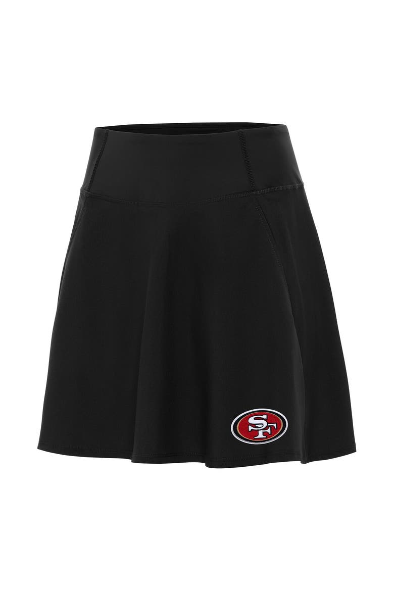 Women's Antigua Black San Francisco 49ers Chip Skort, Main, color, Black