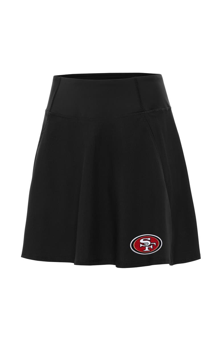 ANTIGUA Women's Antigua Black San Francisco 49ers Chip Skort, Main, color,