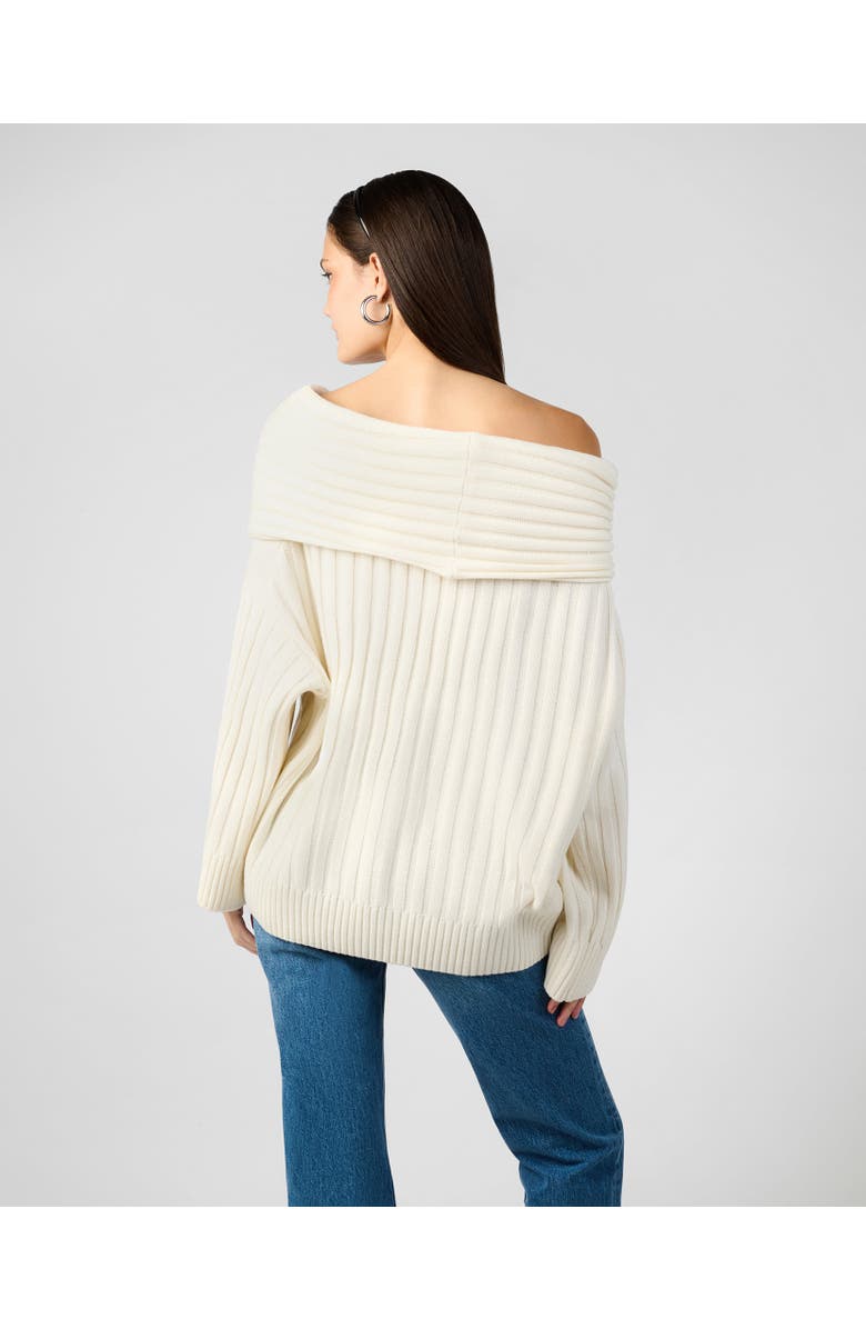 WeWoreWhat Oversized Off Shoulder Sweater, Alternate, color, Ivory