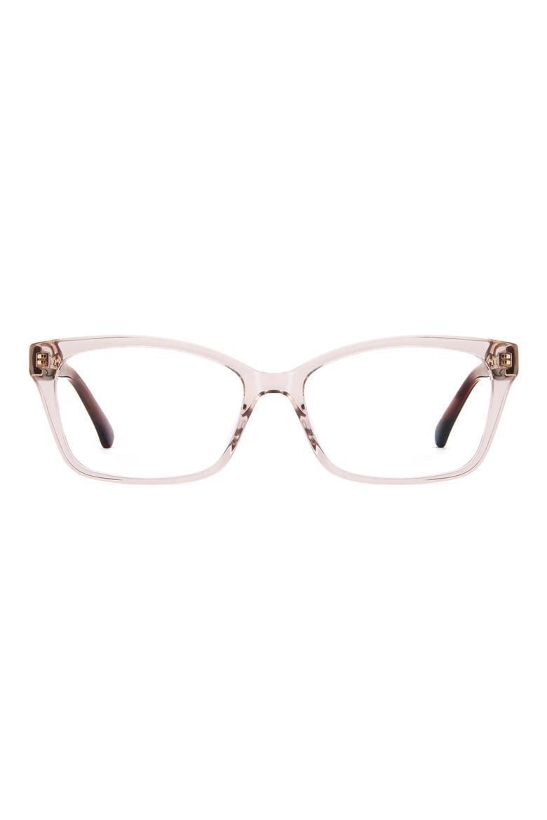 demi 55mm rectangular optical glasses, Main, color, CRYSTAL PINK