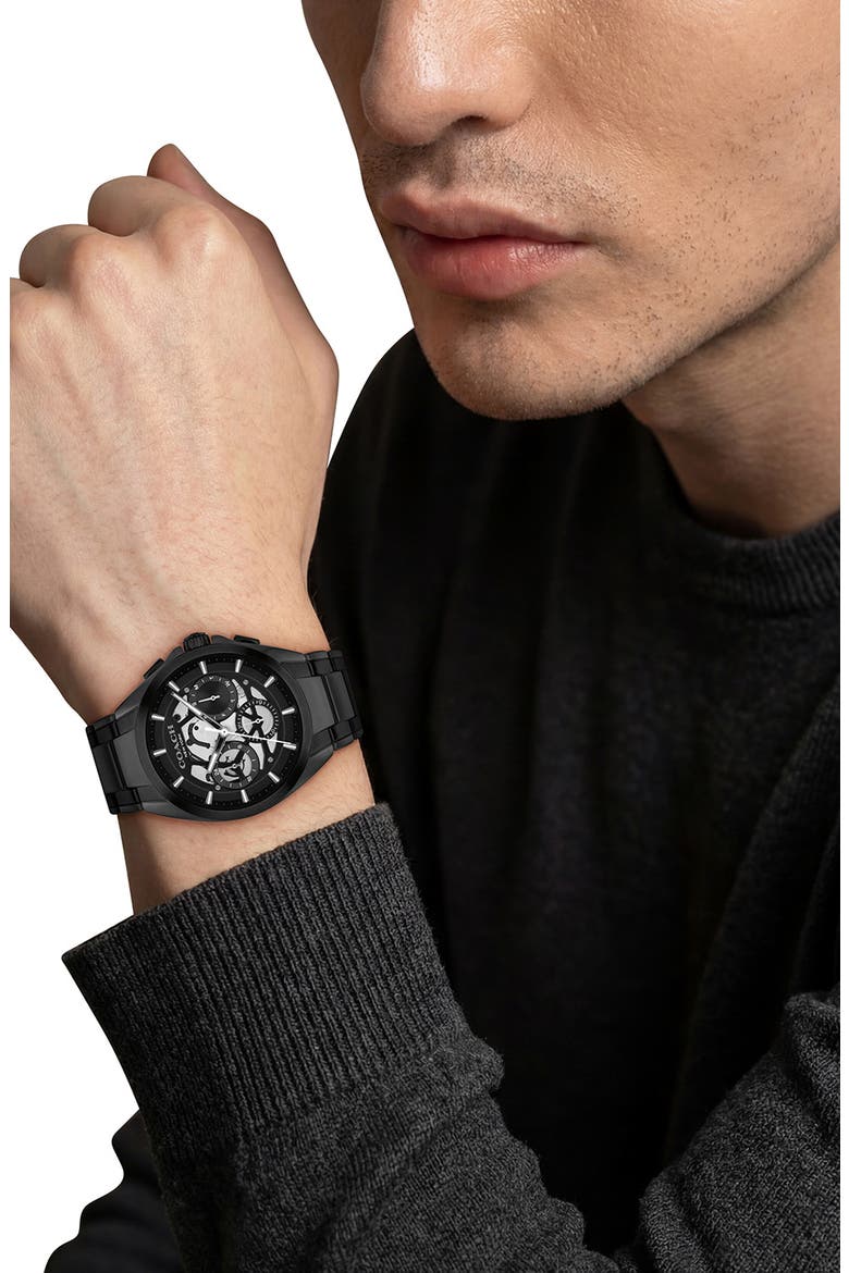 Jackson Bracelet Chronograph Watch, 41.5mm, Alternate, color, BLACK