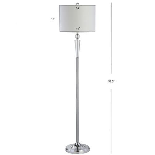 Jonathan Y Reese Crystal Led Floor Lamp In Chrome