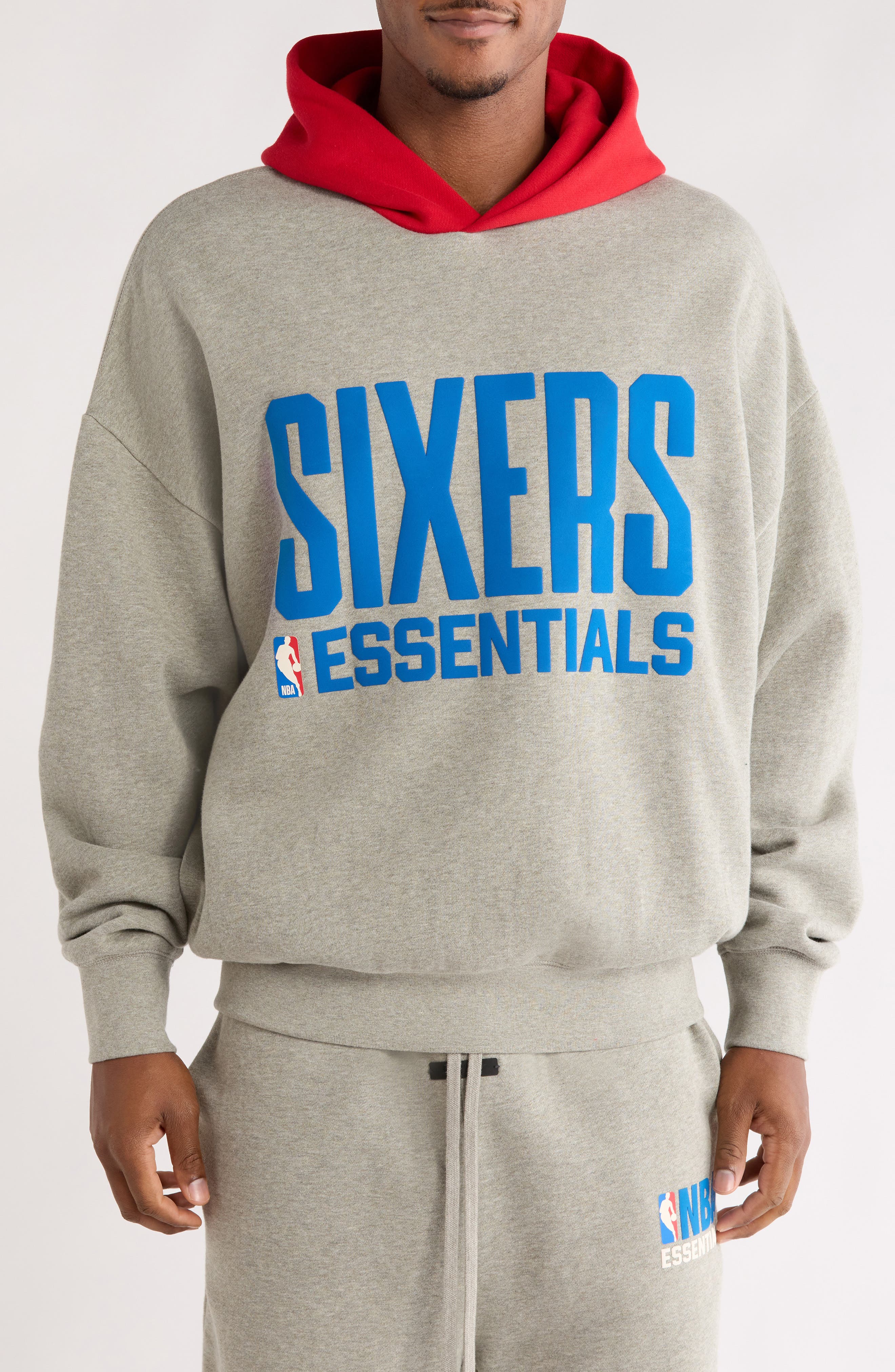 Fear of God Essentials Sixers Cotton Blend Hoodie (Men) | Nordstrom