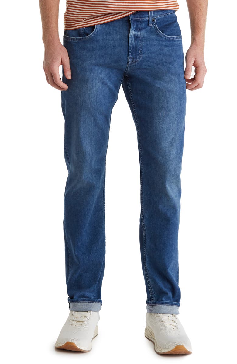 7 For All Mankind Squiggle Stretch Straight Leg Jeans, Main, color, 