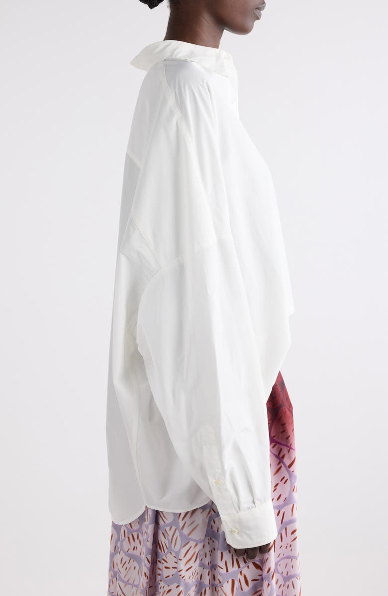 Dries Van Noten Casia Oversize Button-Up Shirt, Alternate, color, White