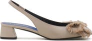 Lanvin Heeled Slingback Ballerina In Leather