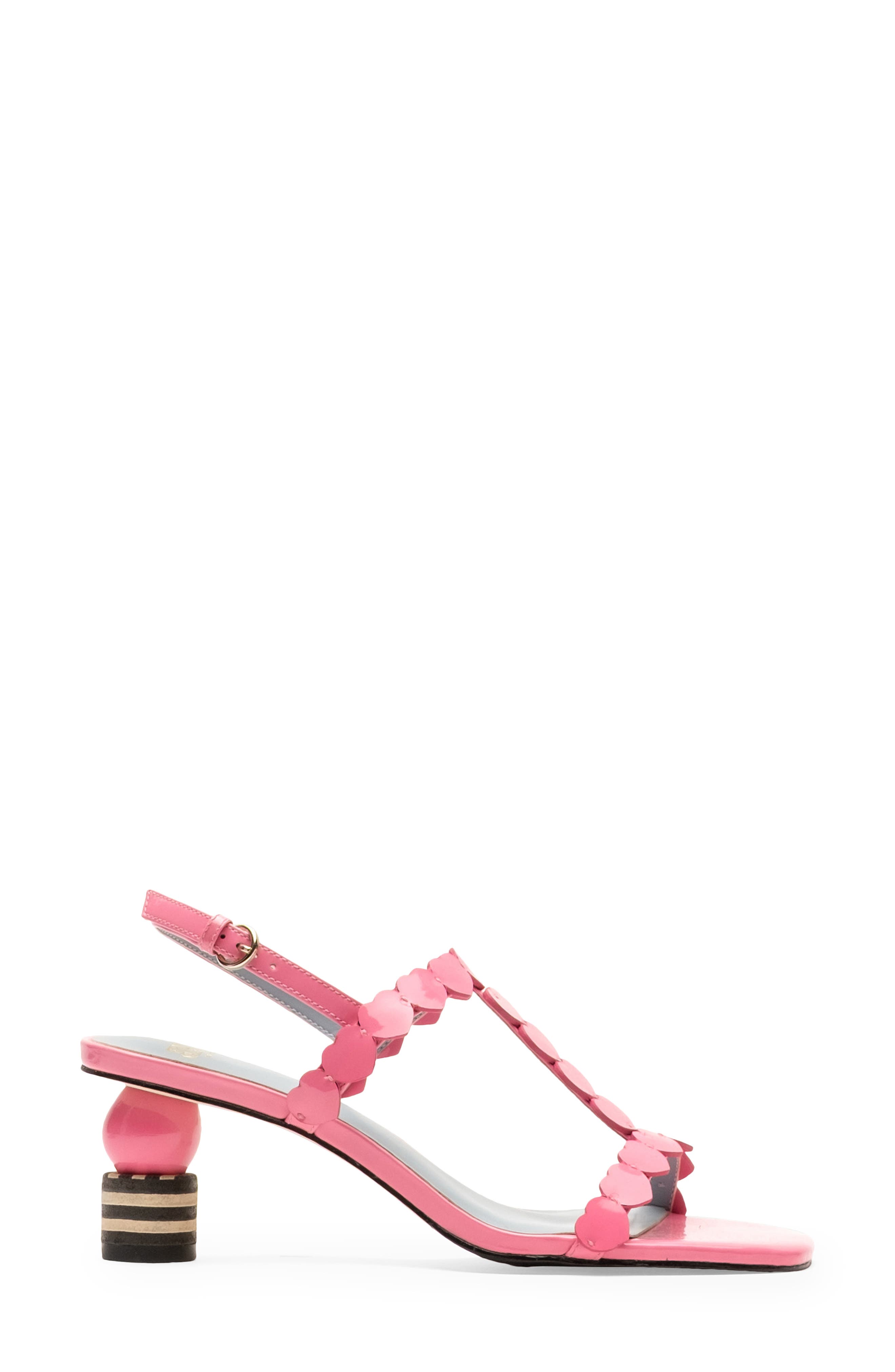 Kiki Heart Strap Sandal, Alternate, color, PINK