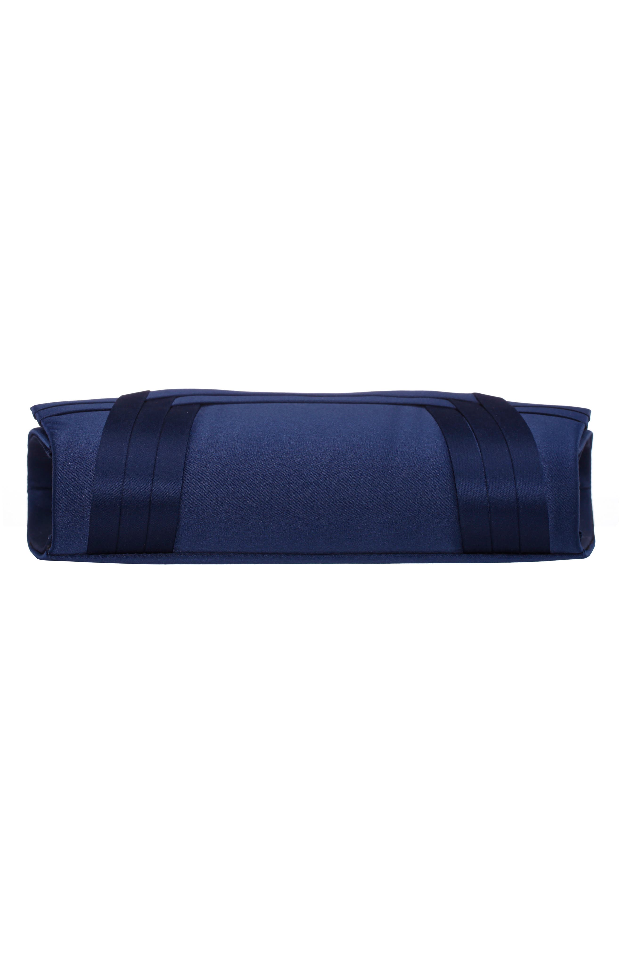 Nina Avis Pleated Clutch, Alternate, color, Navy