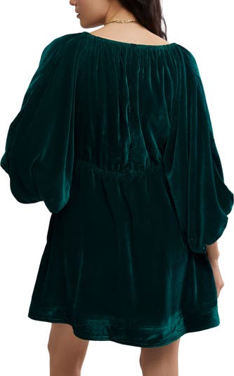 Portia Velvet Babydoll Minidress