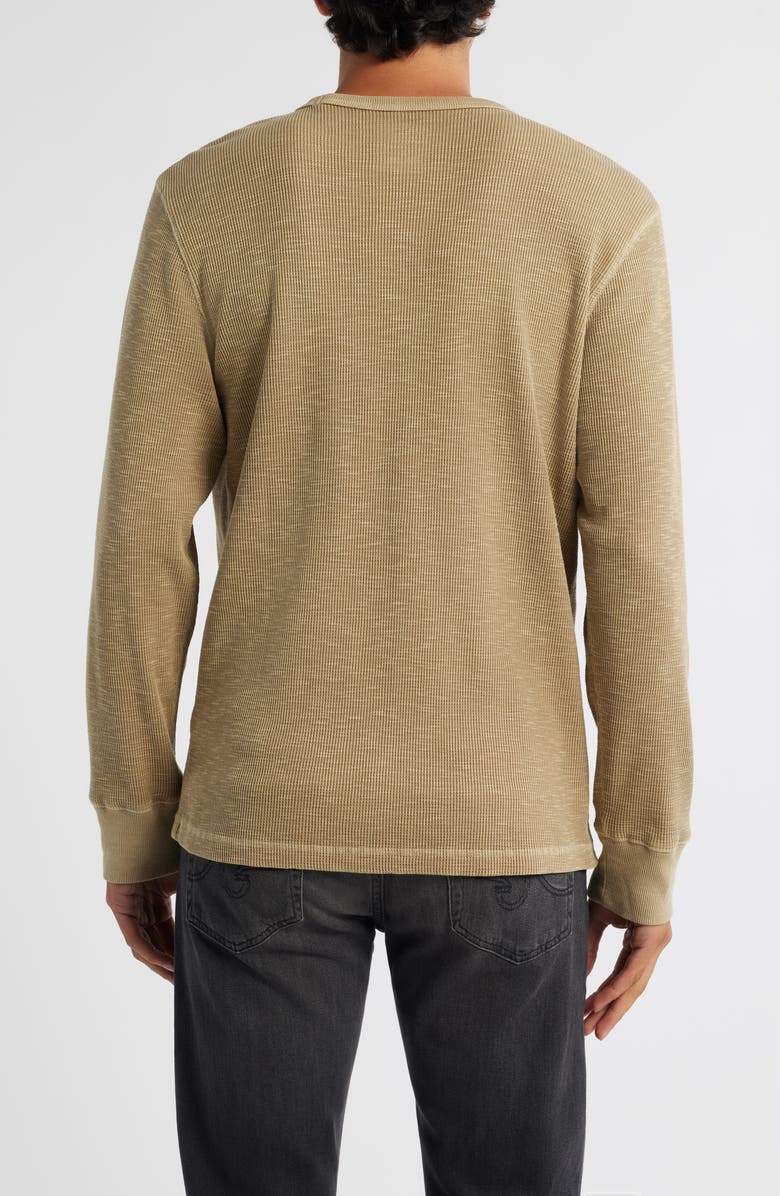 Treasure & Bond Thermal Waffle Slub Knit Long Sleeve T-Shirt, Alternate, color, Tan Kelp