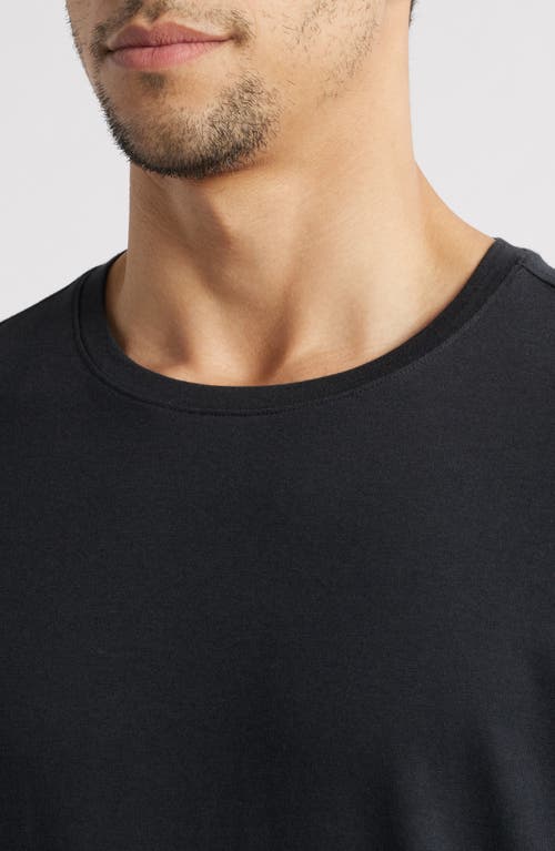 Johnston & Murphy Essential Pima Cotton & Modal T-shirt In Black