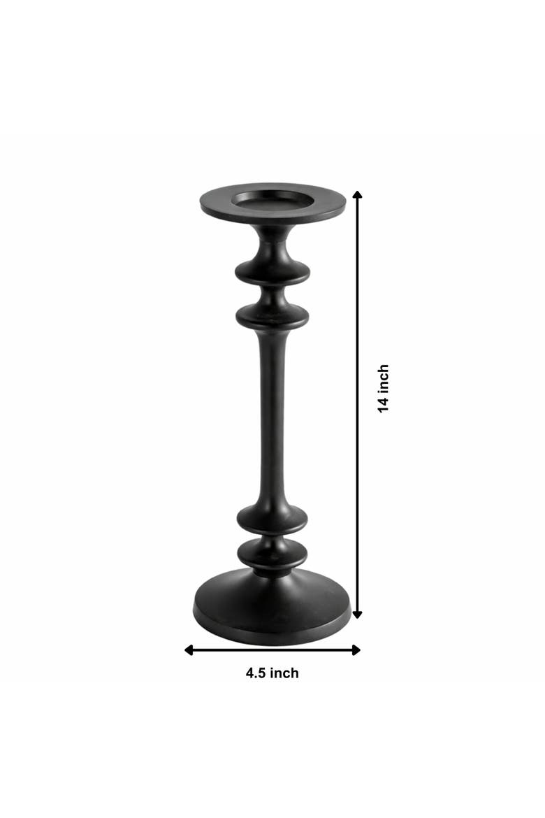 Classic Tall Aluminum Candle Holder, Alternate, color, Black