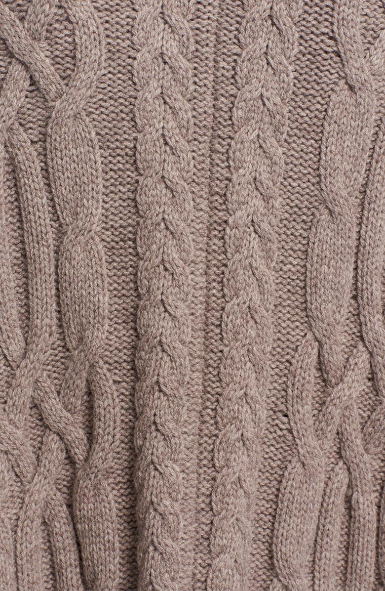 Joie 'Raeka' Faux Fur Collar Cable Knit Cocoon Cardigan, Alternate, color, 