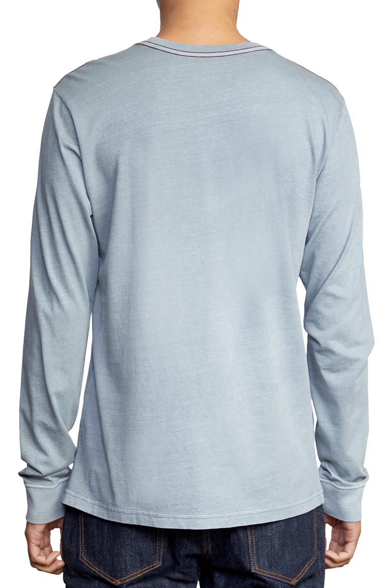 Pigment Dyed Long Sleeve Pocket T-Shirt, Alternate, color, MONUMENT