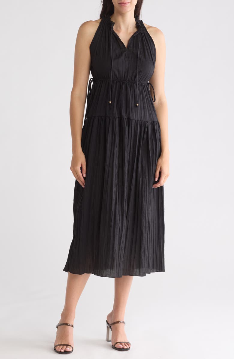 TASH AND SOPHIE Ity Halter Tiered Maxi Dress, Main, color, 