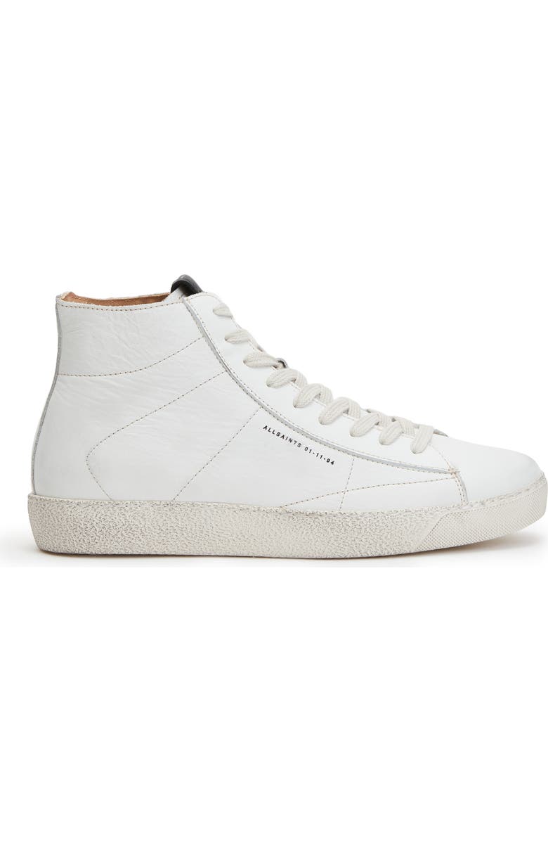 AllSaints Tundy High Top Sneaker, Alternate, color, White