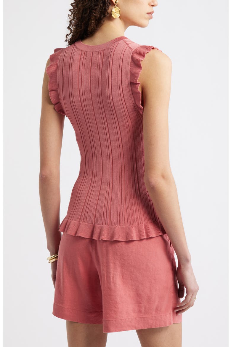 Ruffle Sweater Tank, Alternate, color, PINK CLAY