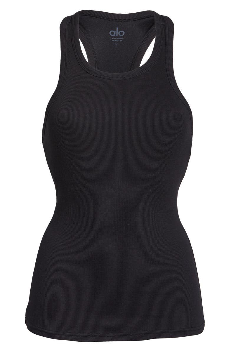 Alo Aspire Racerback Rib Tank, Alternate, color, 