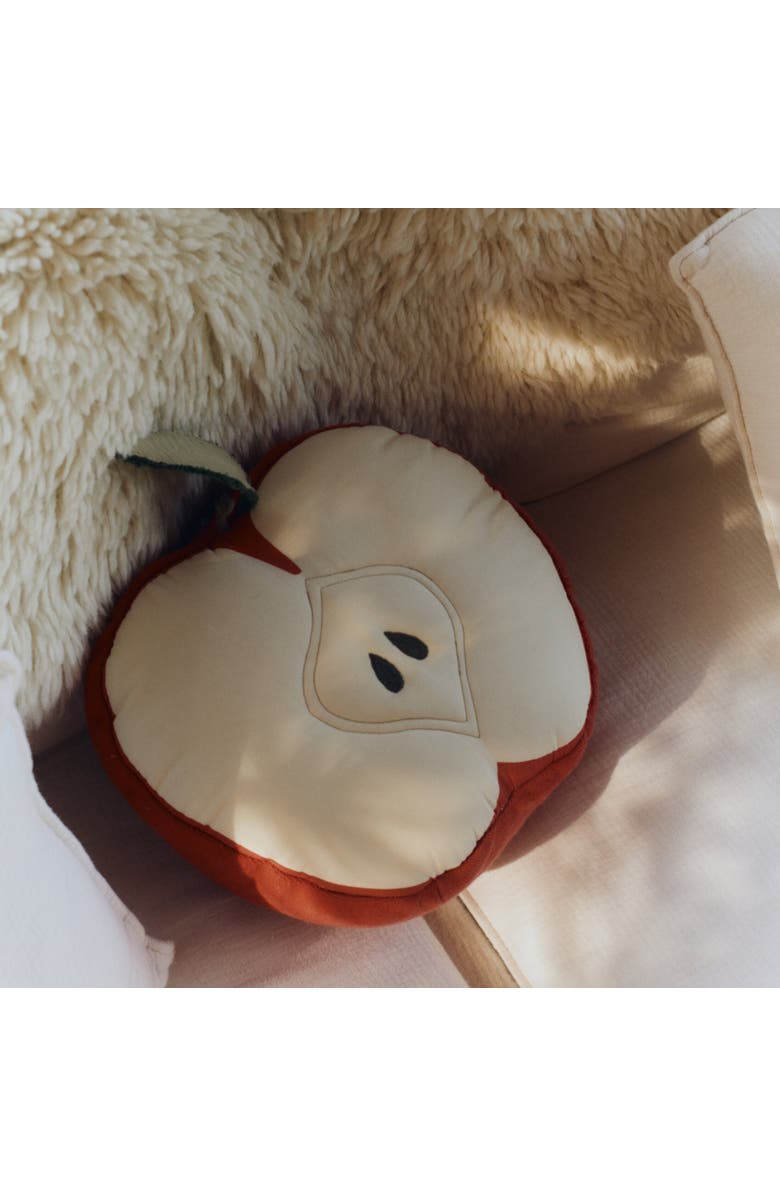 Lorena Canals Cushion Apple, Alternate, color, Natura, Red, Grey