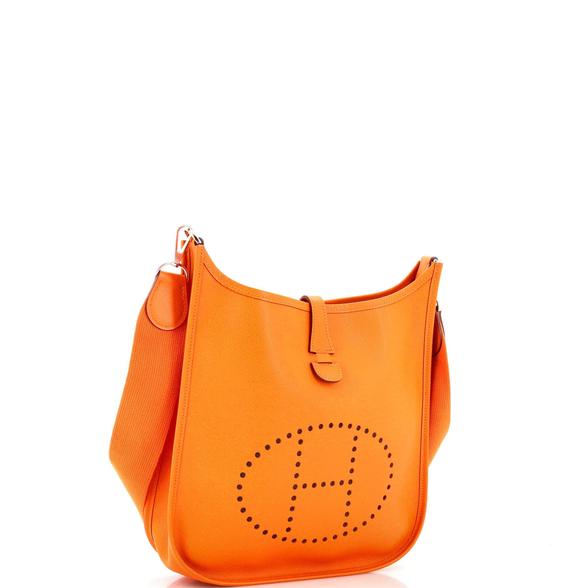 Pre-Owned Hermes Evelyne Bag Gen II Epsom PM, Alternate, color, Orange H