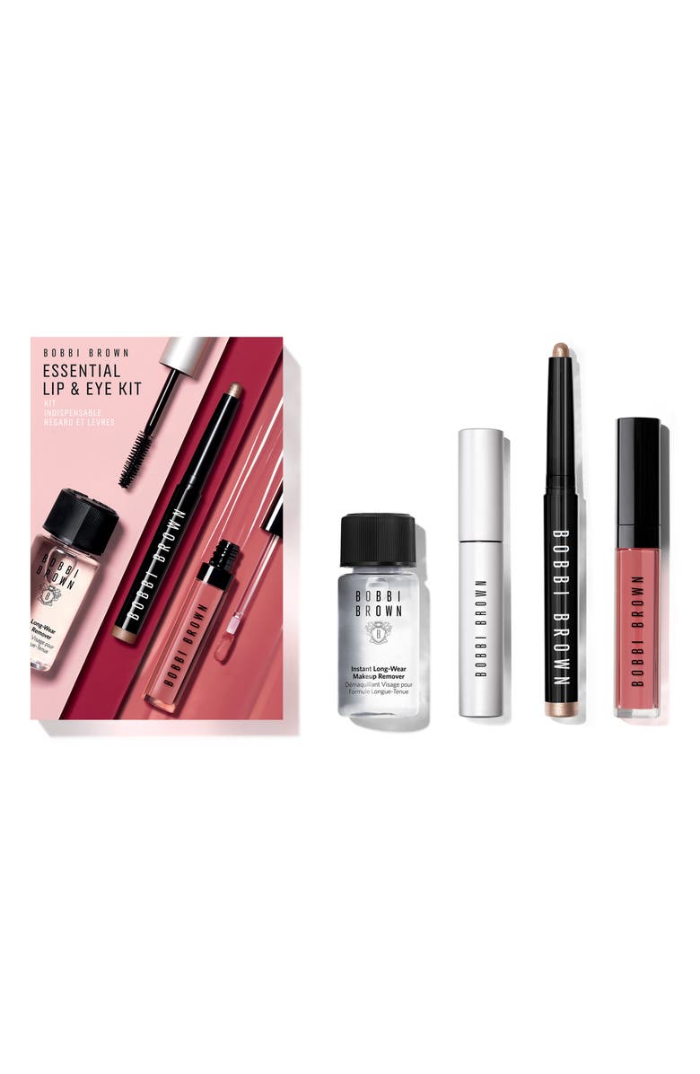 Bobbi Brown Essential Lip Gloss & Long-Wear Eye Makeup Set $116 Value, Main, color, 