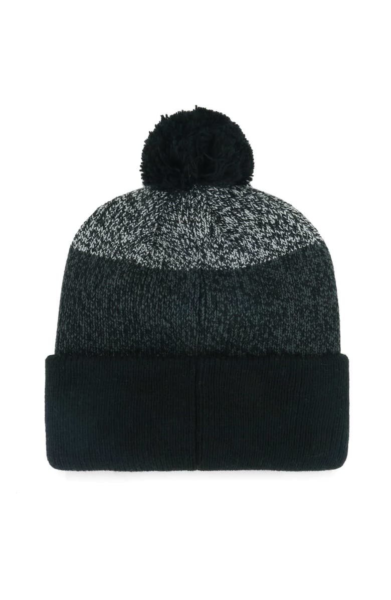 '47 Men's '47 Black Chicago White Sox Darkfreeze Cuffed Knit Hat with Pom, Alternate, color, Black