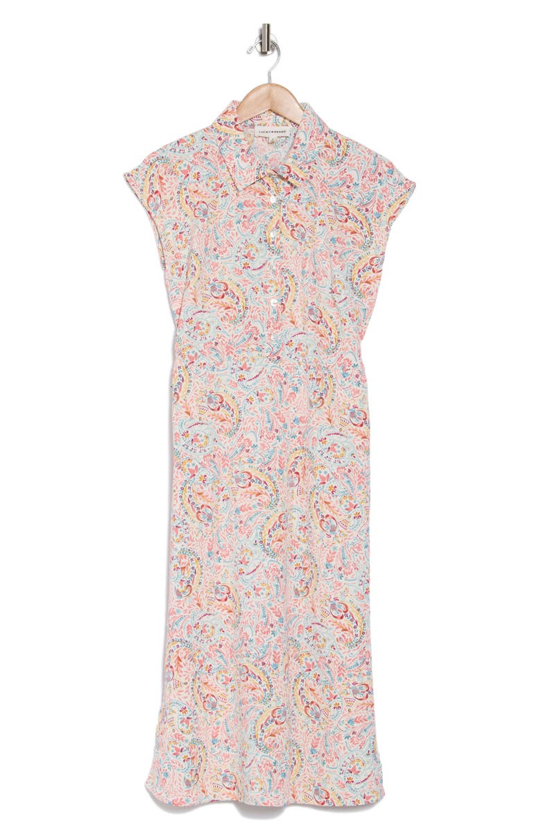 Lucky Brand Button Front Shirtdress, Alternate, color, 