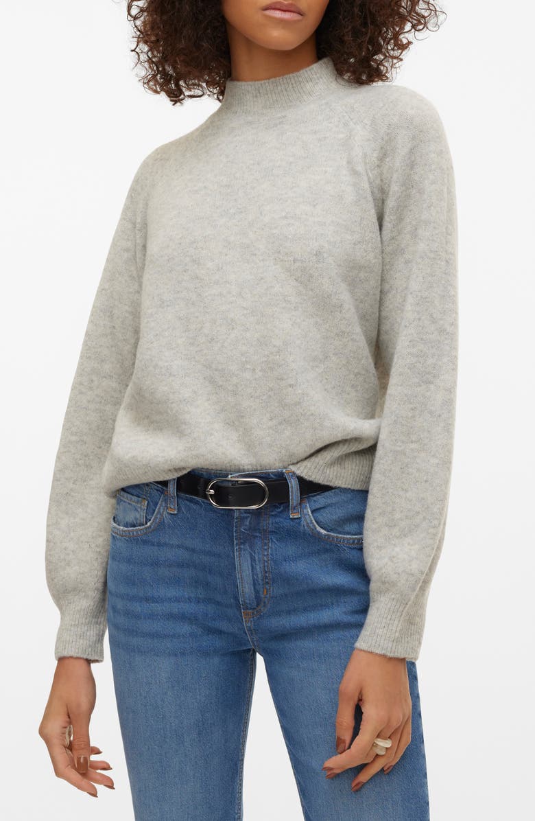 VERO MODA Leaf Mock Neck Sweater, Main, color, 
