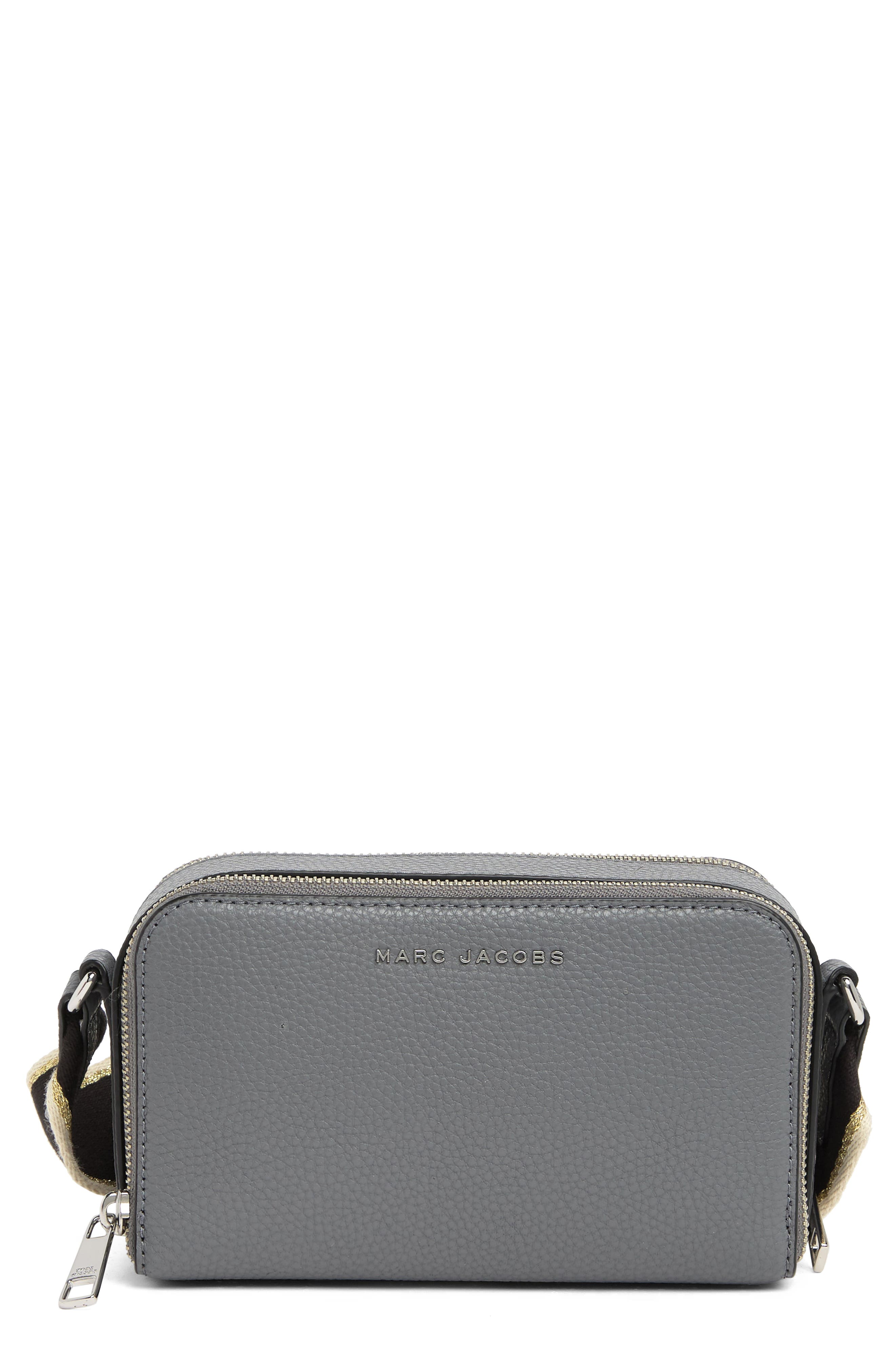 Leather Crossbody Bag, Main, color, SMOKED PEARL